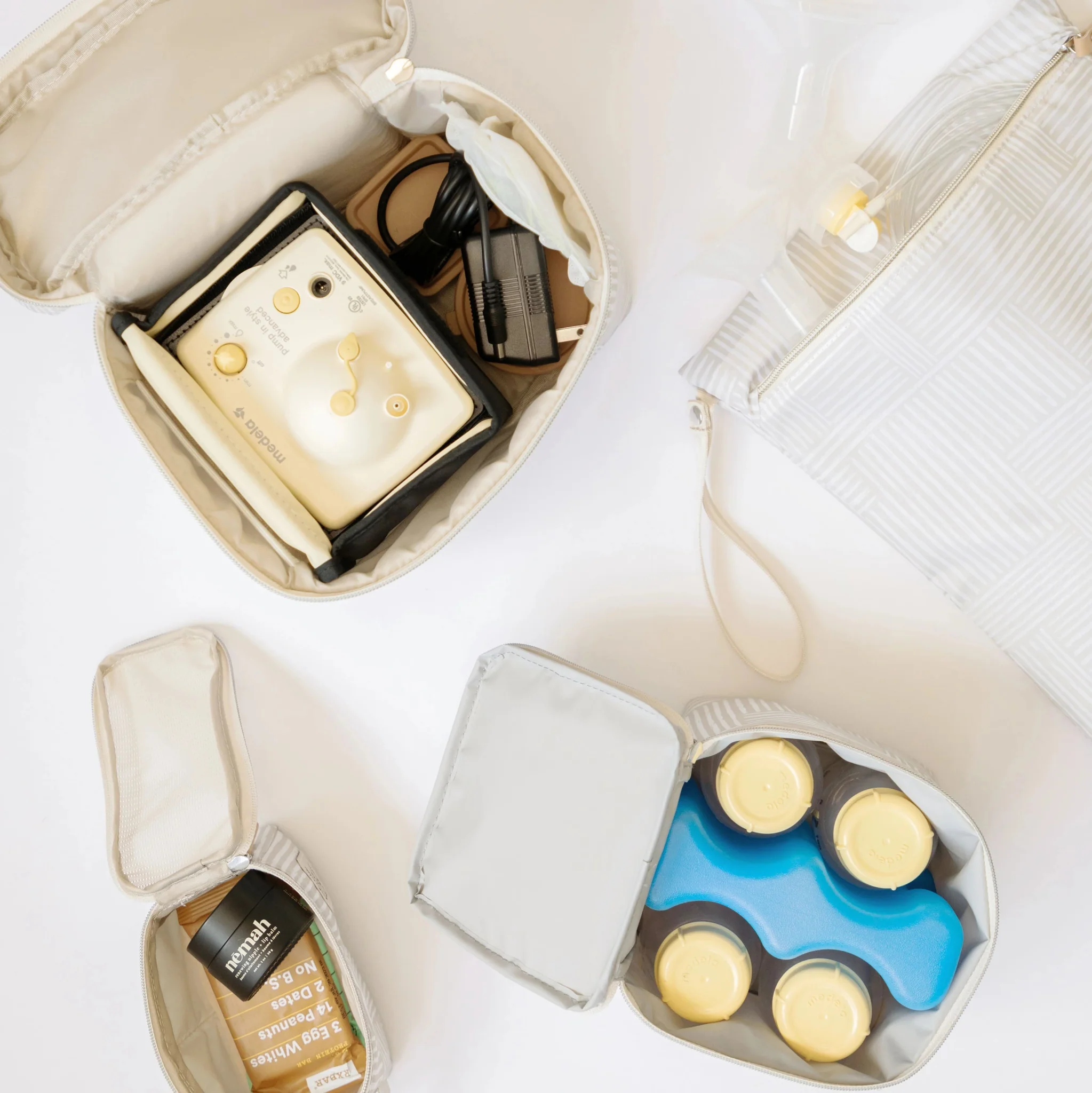2-in-1 Provisions Backpack in Brioche, Tandem Tote, Pump Kit & Stroller Clips Bundle - Image 6