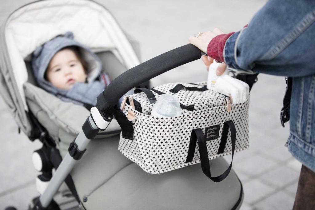 2-in-1 Provisions Backpack in Grey Matte Leatherette, Deluxe Kit & Stroller Clips Bundle - Image 5