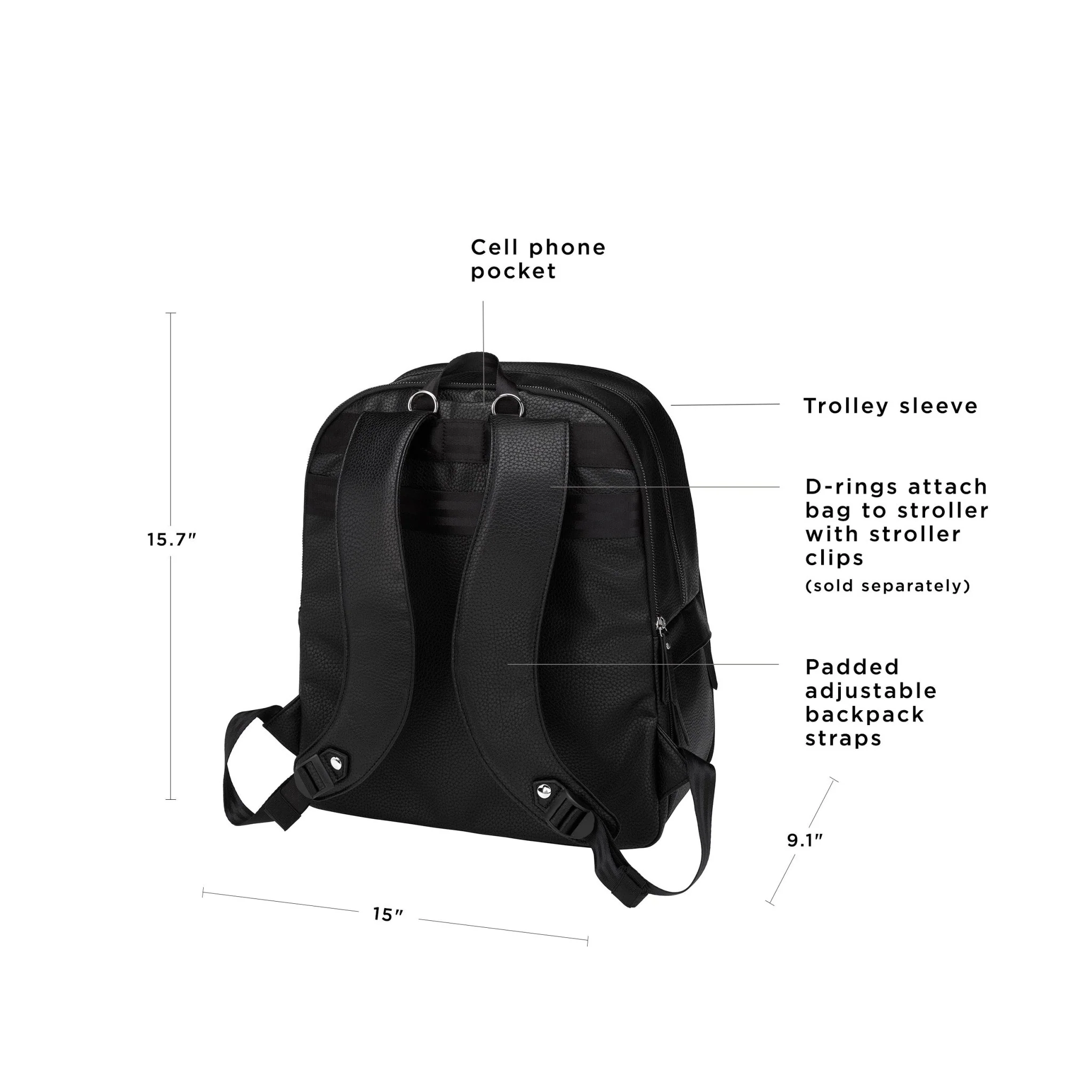 2-in-1 Provisions Breast Pump & Diaper Bag Backpack in Ebony - Image 5