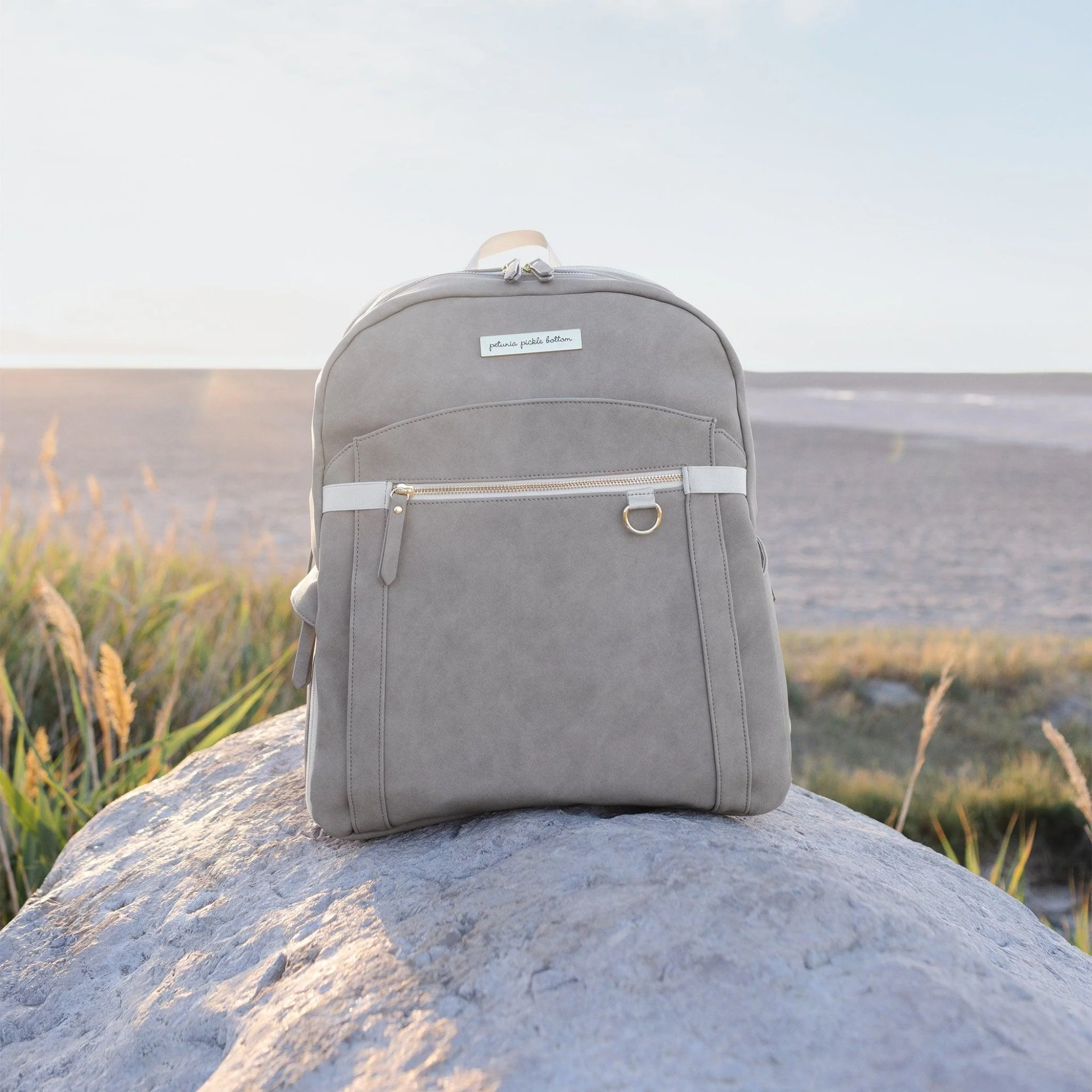 2-in-1 Provisions Breast Pump & Diaper Bag Backpack in Grey Matte Leatherette - Image 6