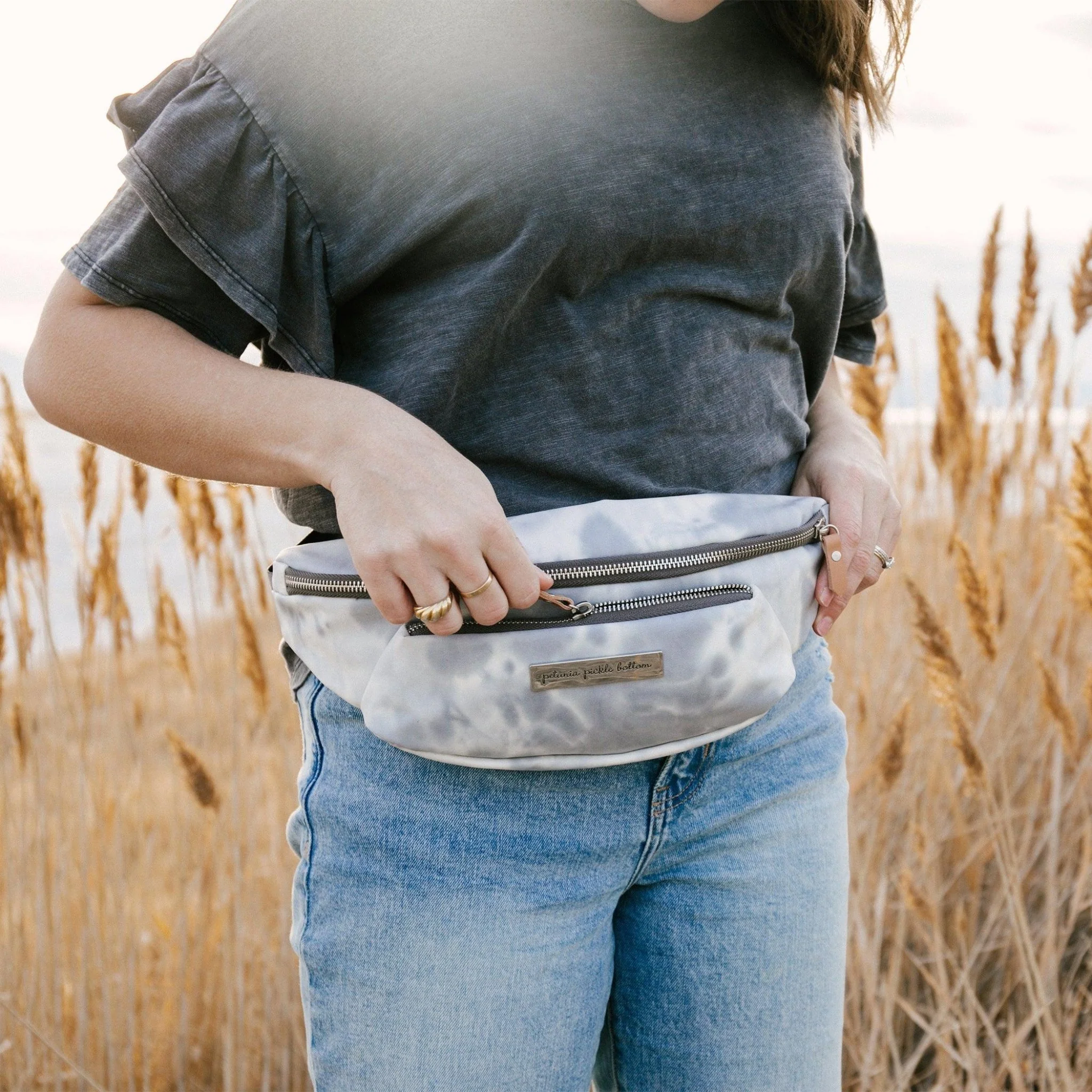 All-Around Belt Bag in Smoke Swirl Tie Dye - Image 6