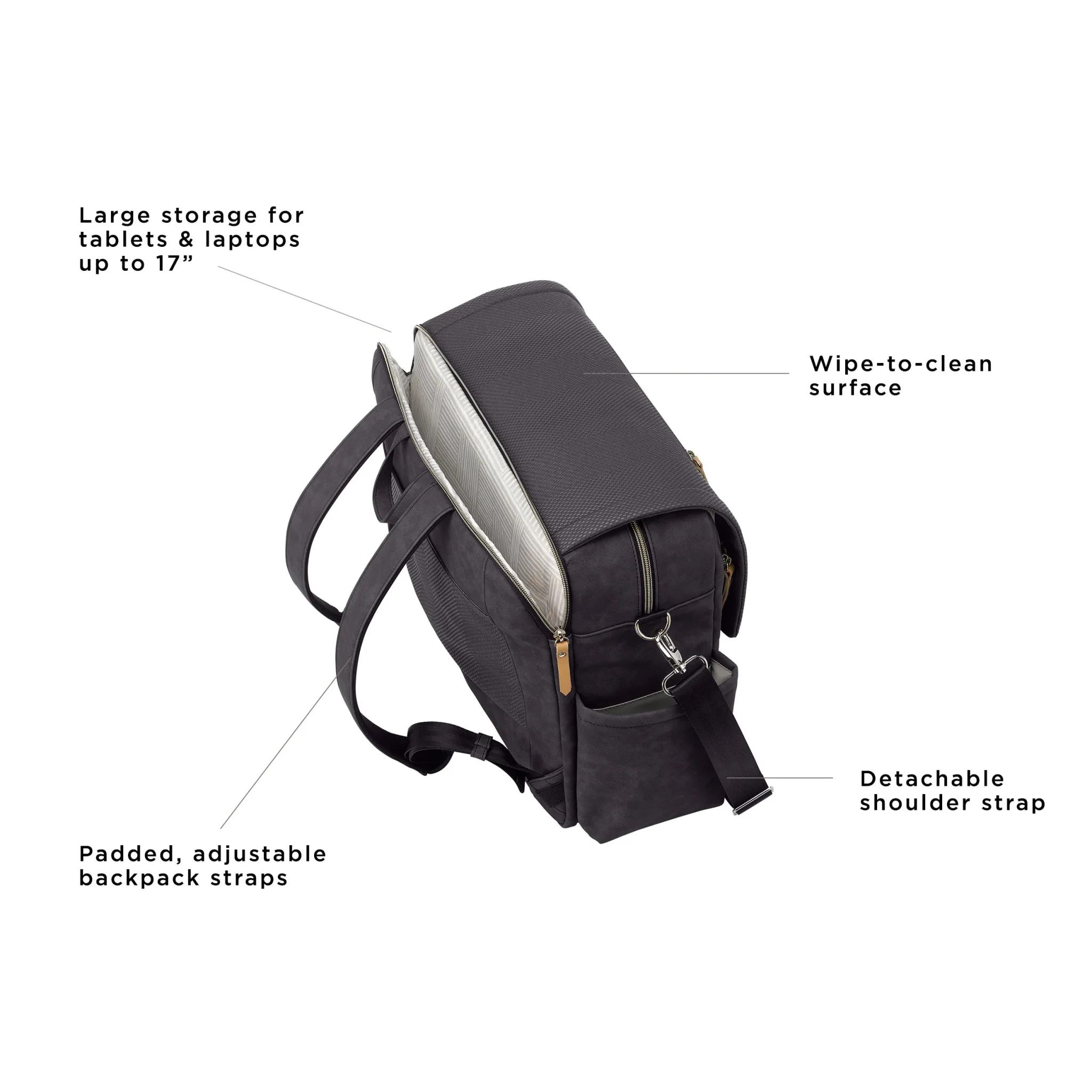 Boxy Backpack Deluxe in Carbon Cable Stitch - Image 4