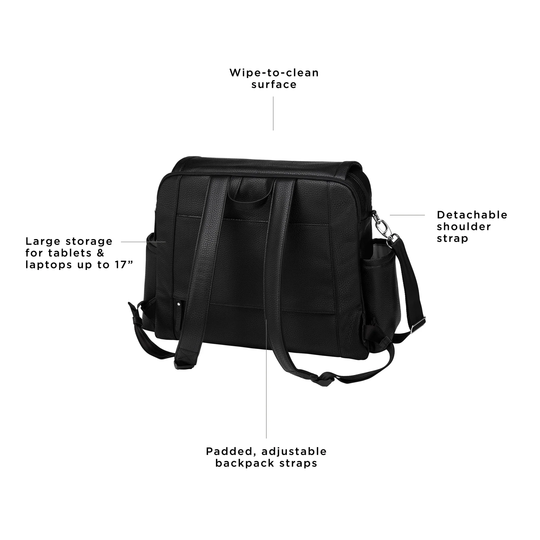 Boxy Backpack Deluxe in Ebony - Image 4
