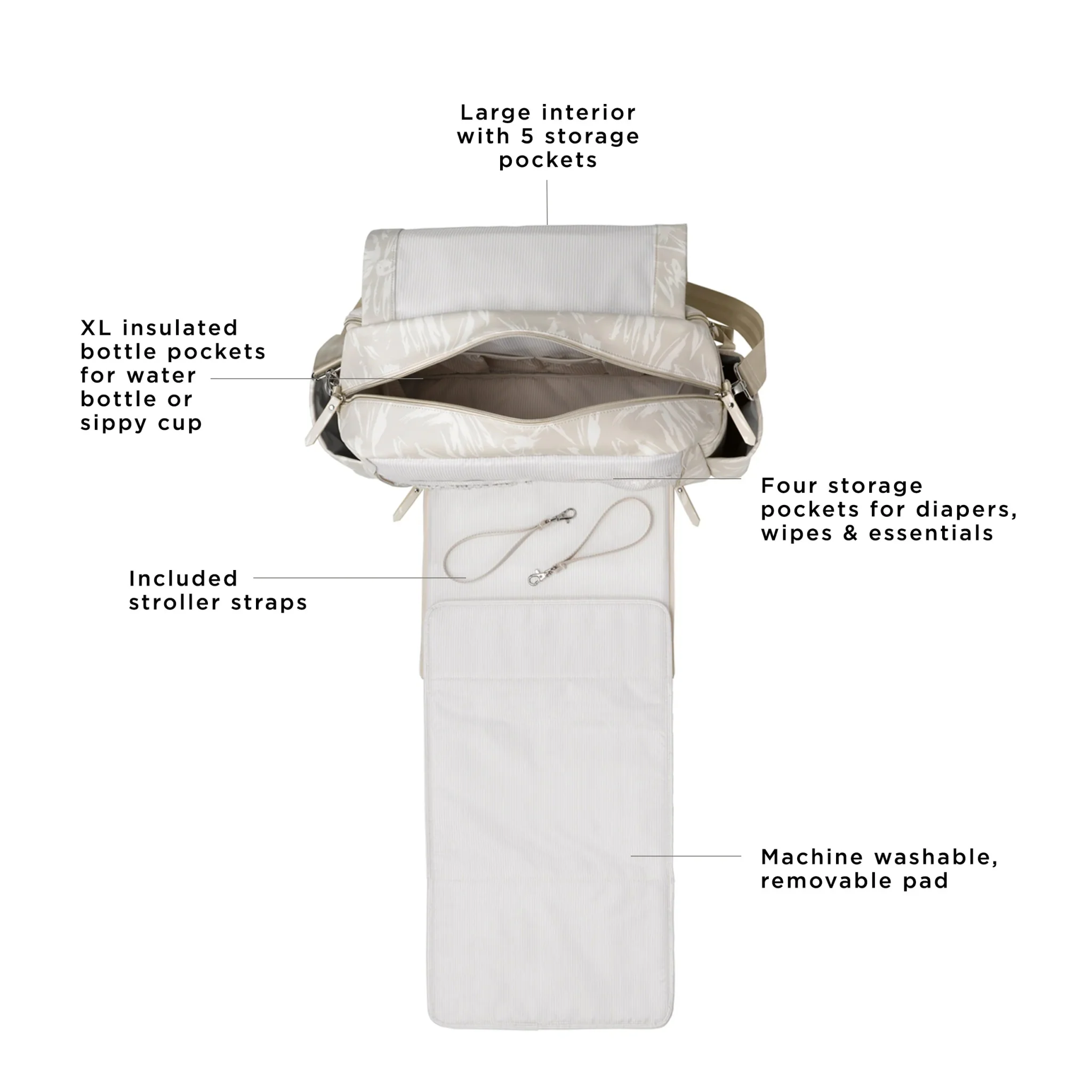 Boxy Backpack Deluxe in Linen Blossoms - Image 3