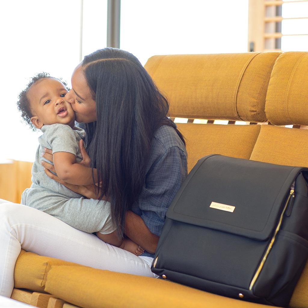 Boxy Backpack in Black Matte Leatherette - Image 5