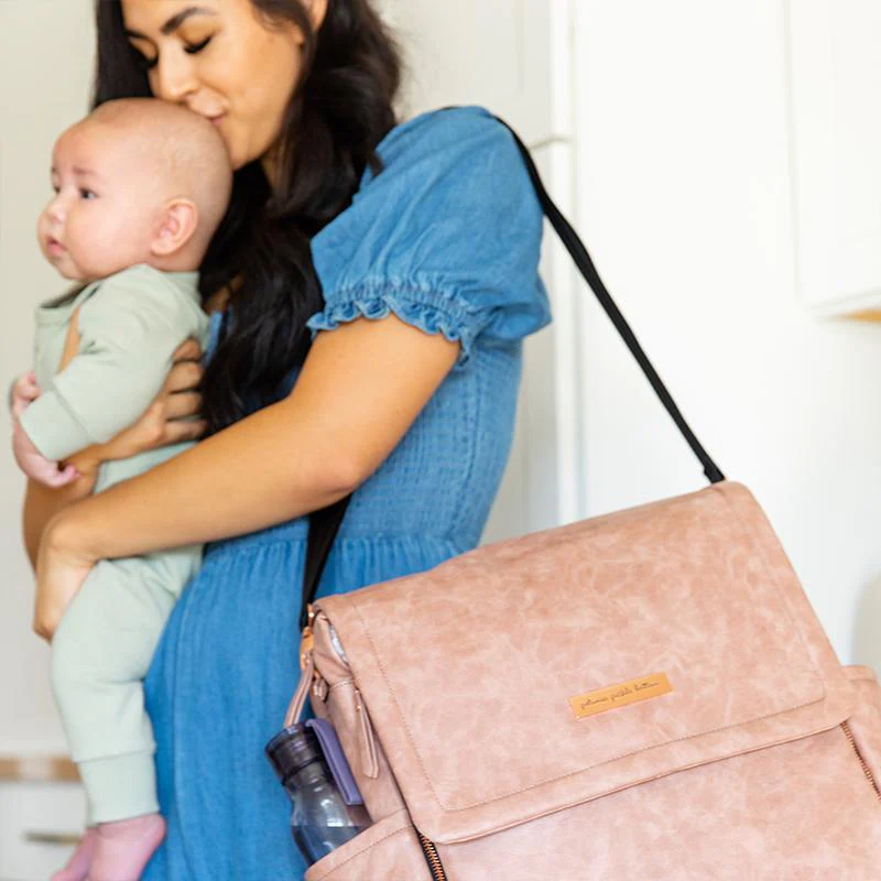 Boxy Backpack in Dusty Rose Matte Leatherette - Image 5