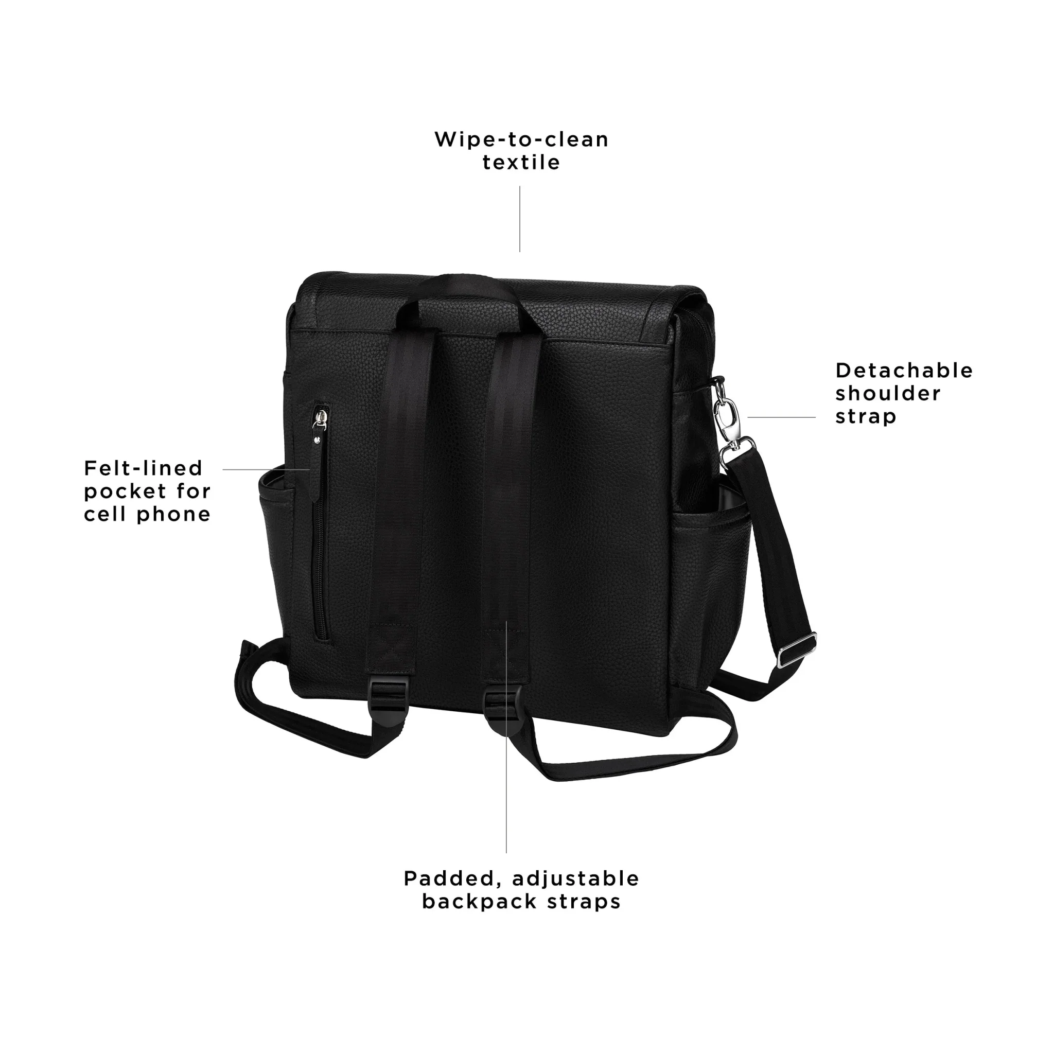 Boxy Backpack in Ebony - Image 4