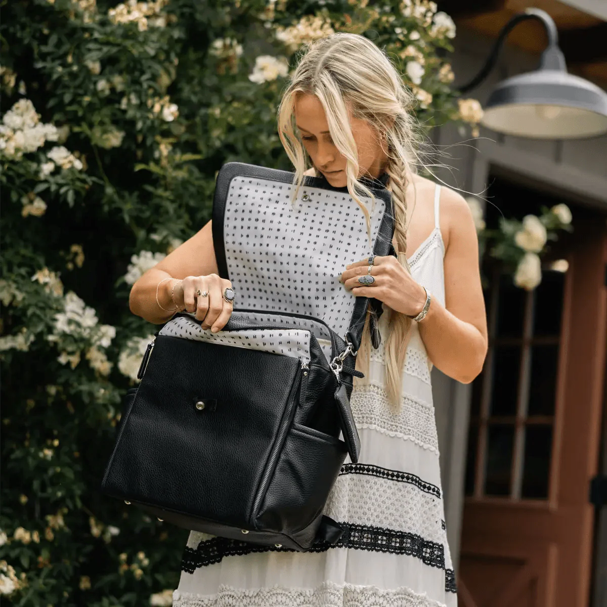 Boxy Backpack in Ebony - Image 7
