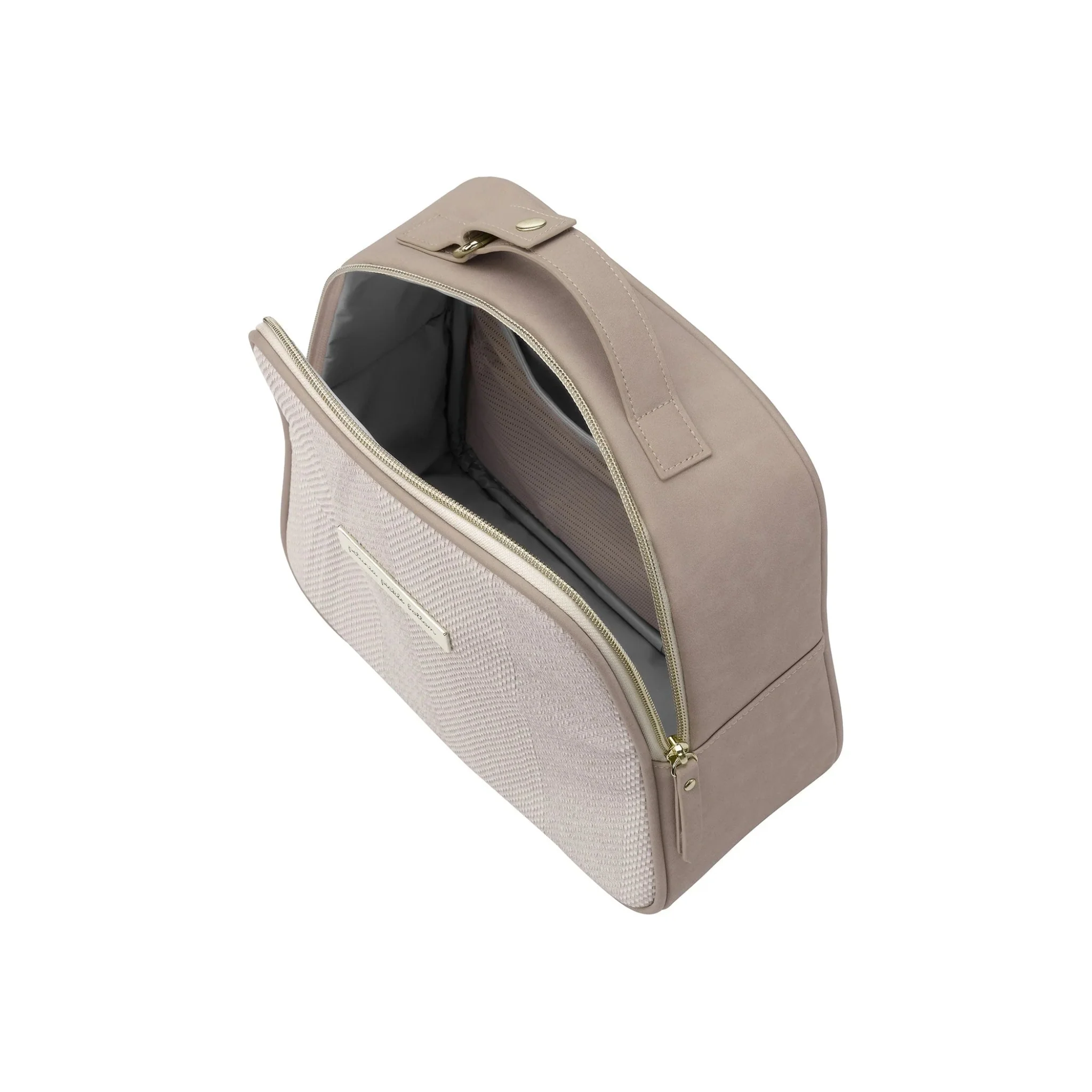 Boxy Backpack in Grey Matte Leatherette, Tandem Tote, Organizer Trio & Stroller Clips Bundle - Image 5
