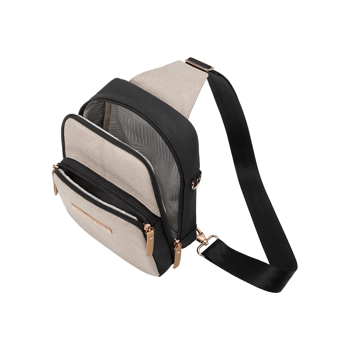 Boxy Backpack in Sand/Black & Criss-Cross Sling Bundle - Image 5
