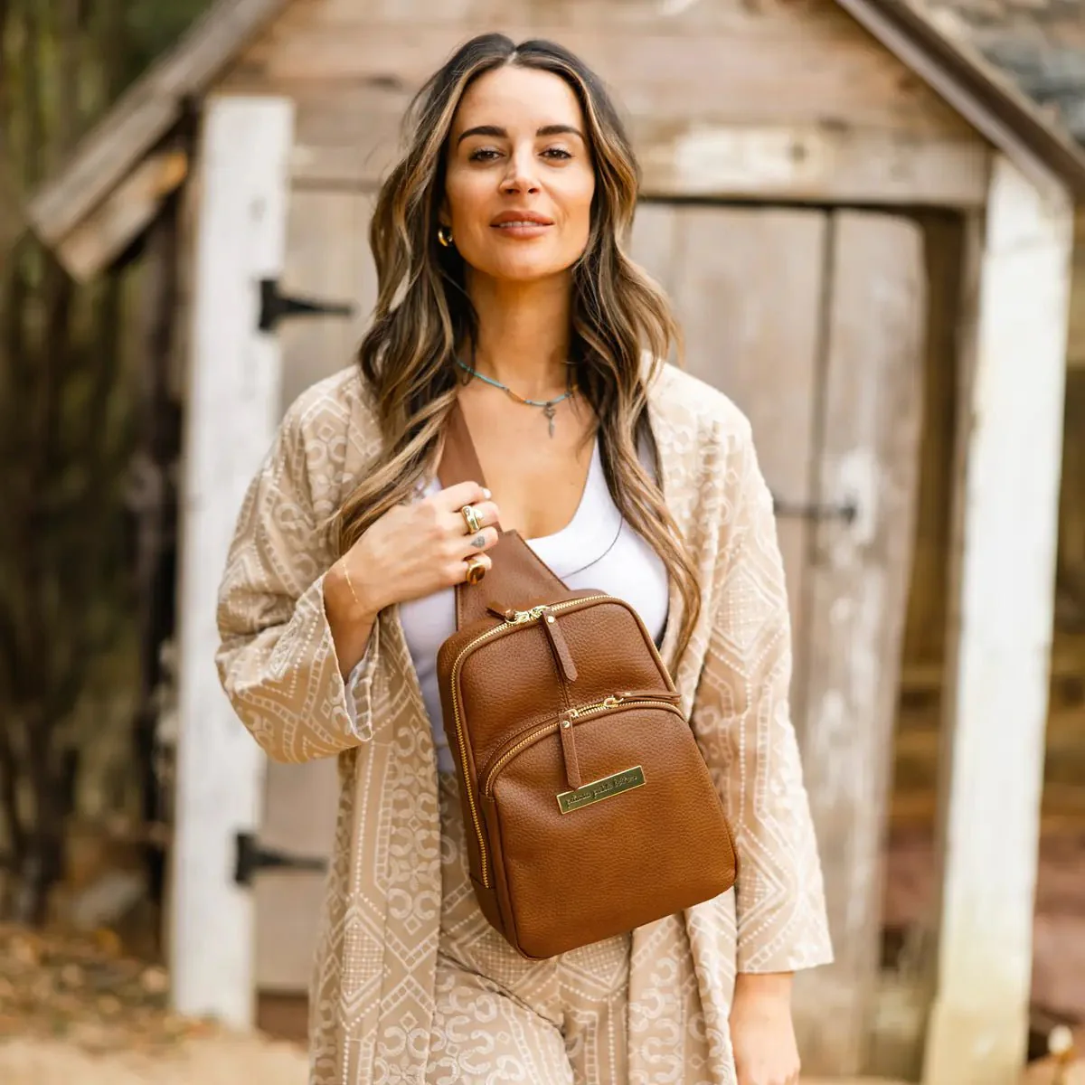 Boxy Backpack in Cedar & Accessory Bundle - Image 5