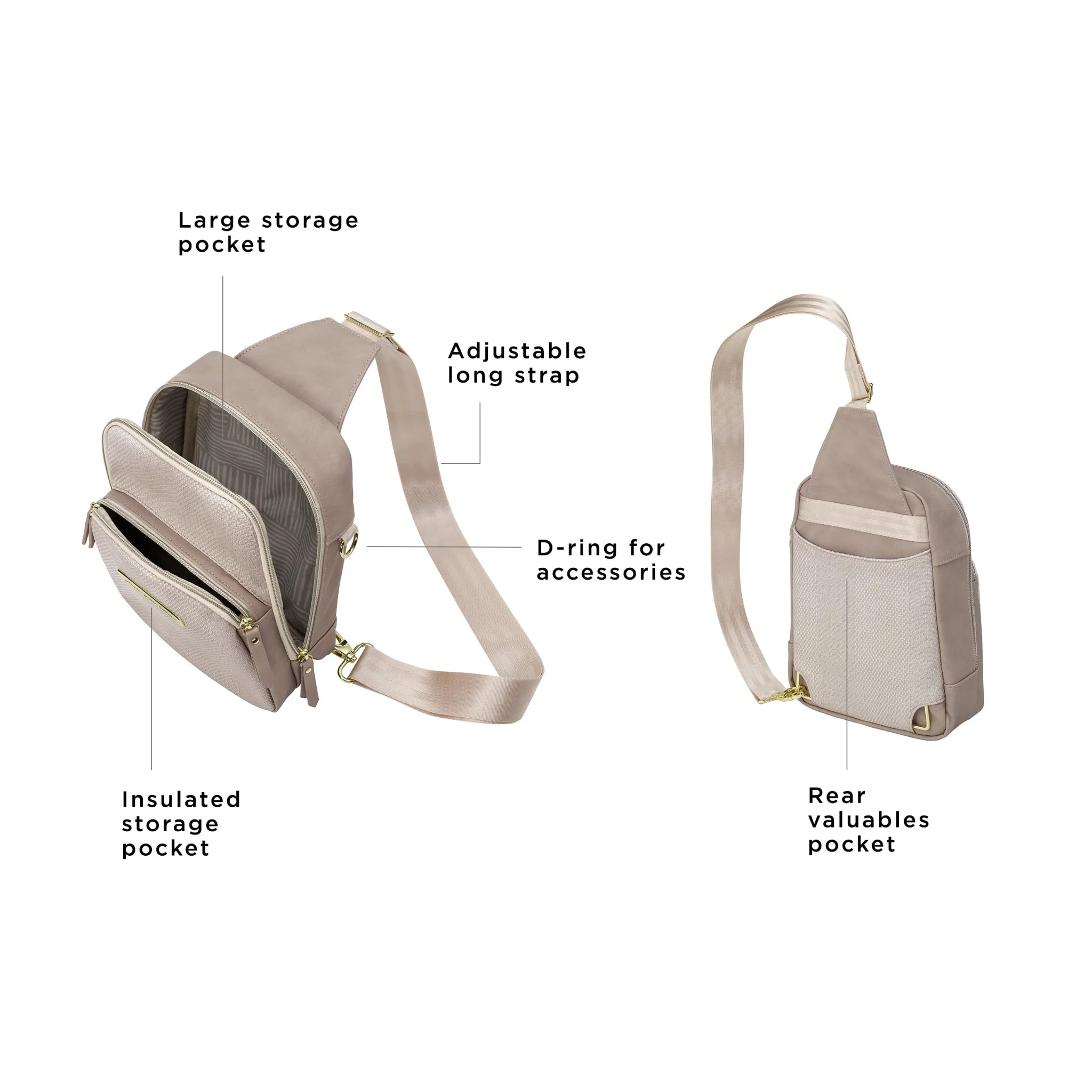 Criss-Cross Sling in Grey Matte Cable Stitch - Image 3