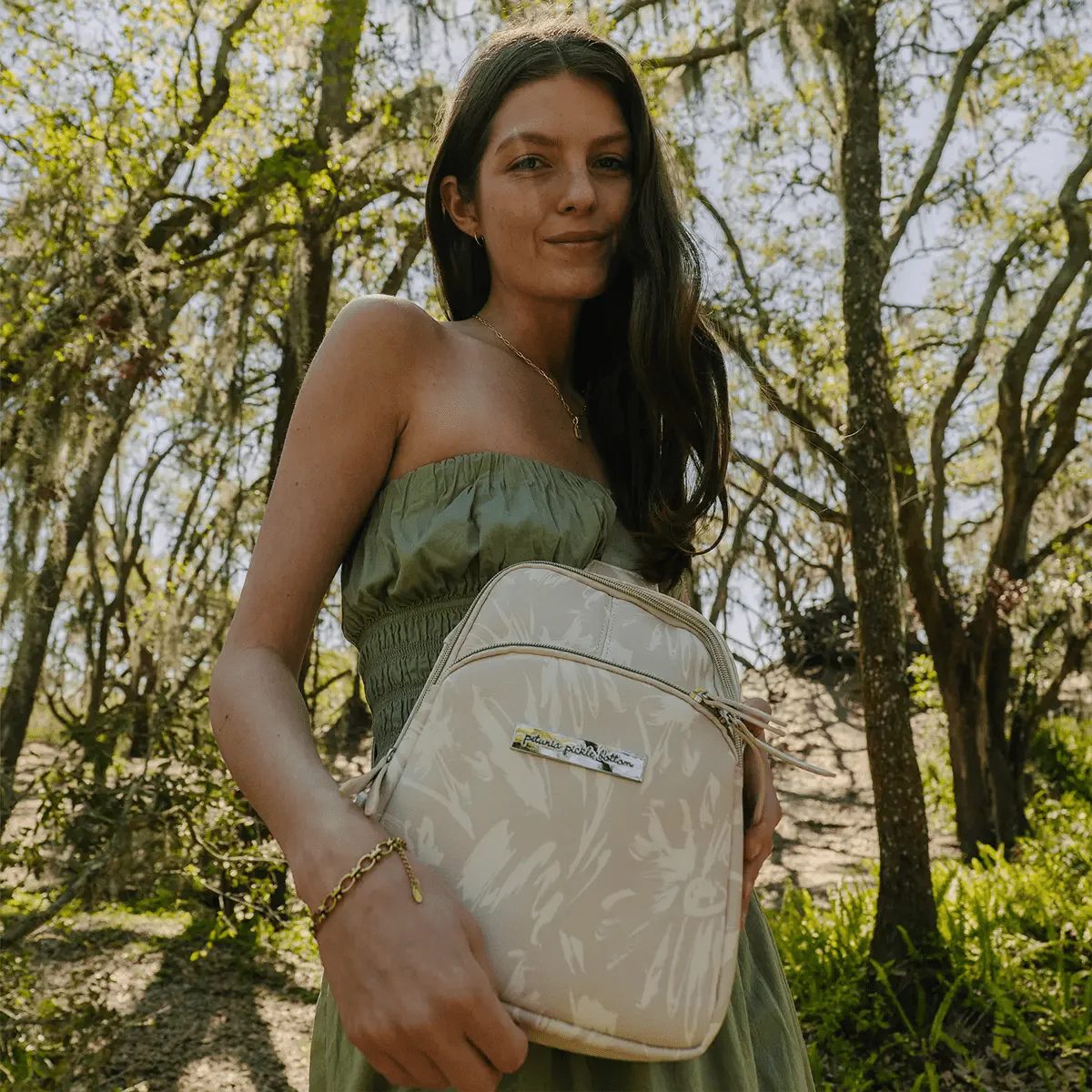 Criss-Cross Sling in Linen Blossoms - Image 5