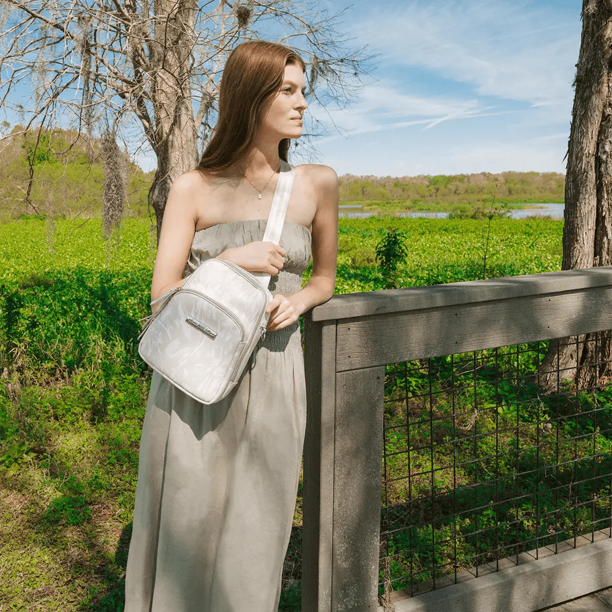 Criss-Cross Sling in Linen Blossoms - Image 6
