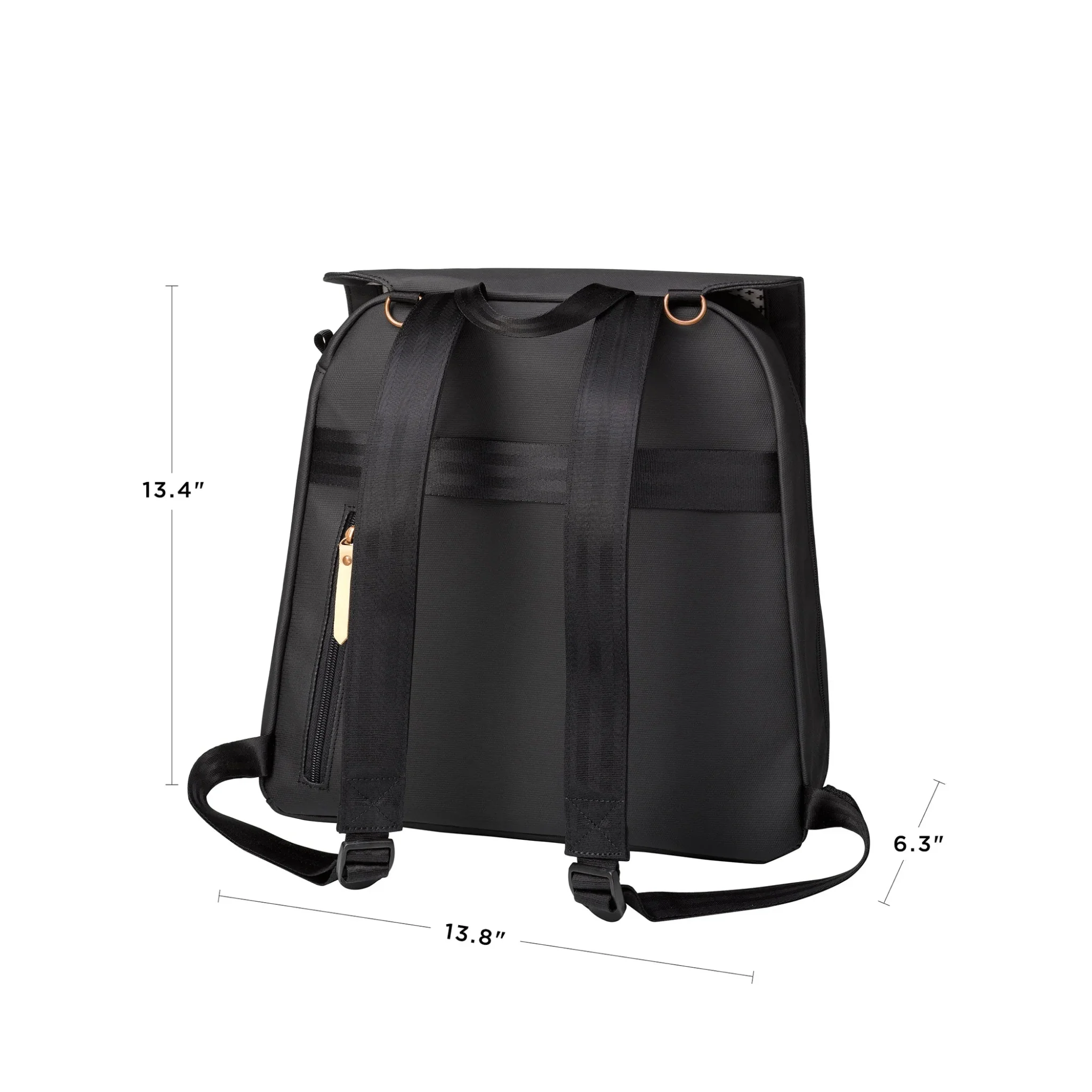 Meta Backpack in Black Matte Canvas - Image 4