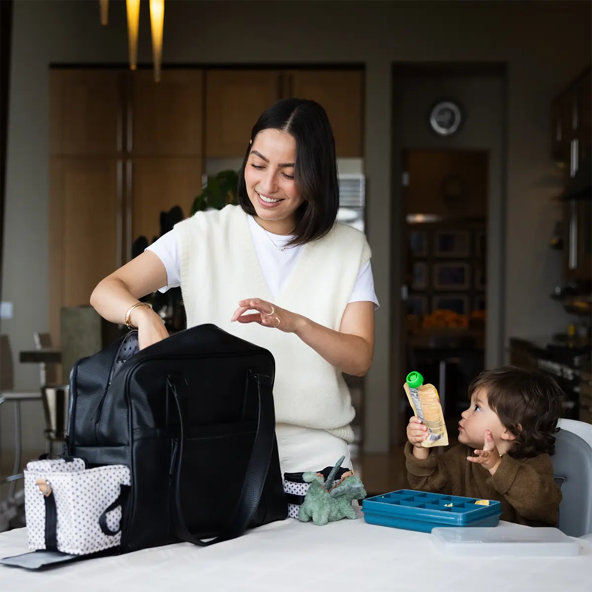 2-in-1 Provisions Tote in Ebony - Image 7