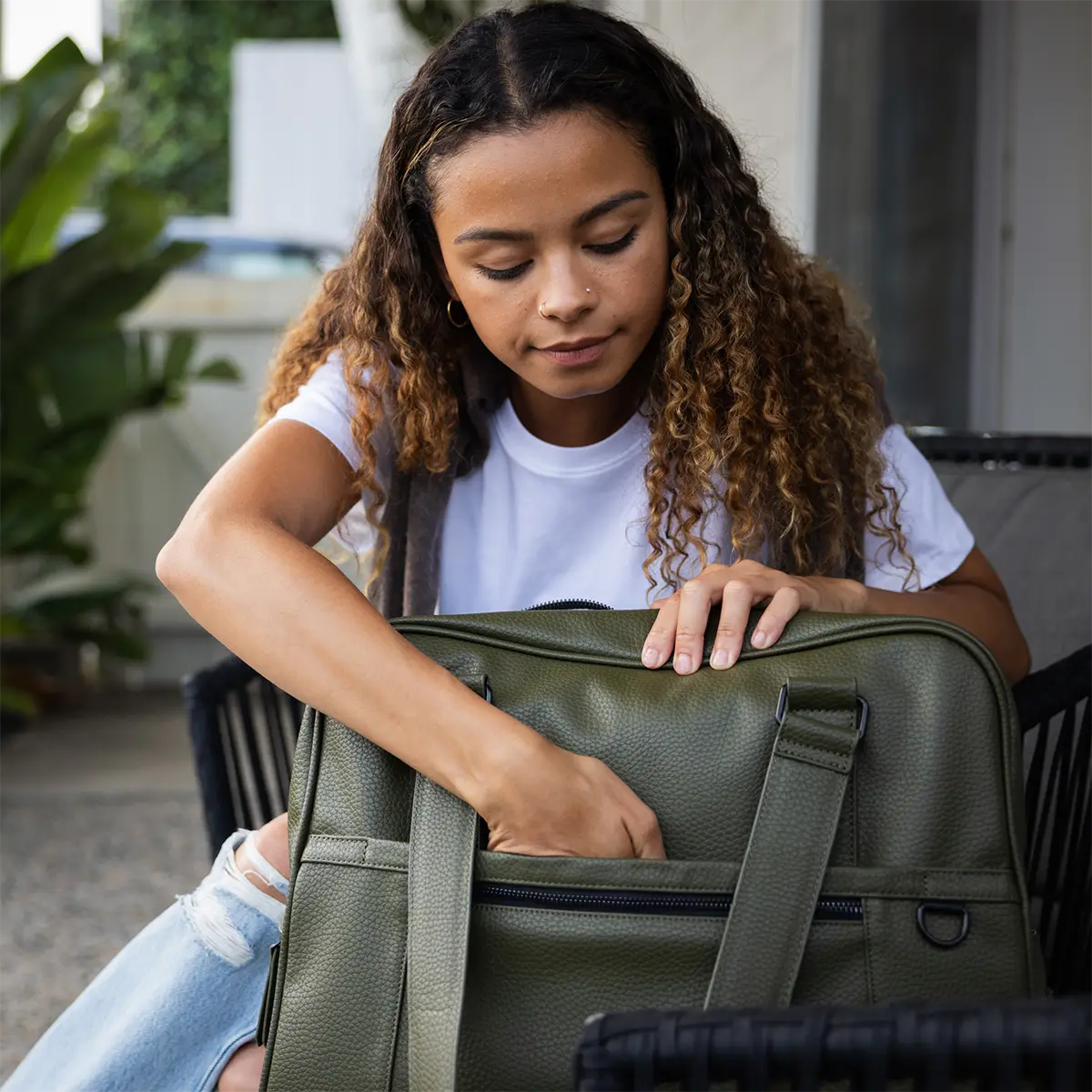 2-in-1 Provisions Tote in Olive - Image 3