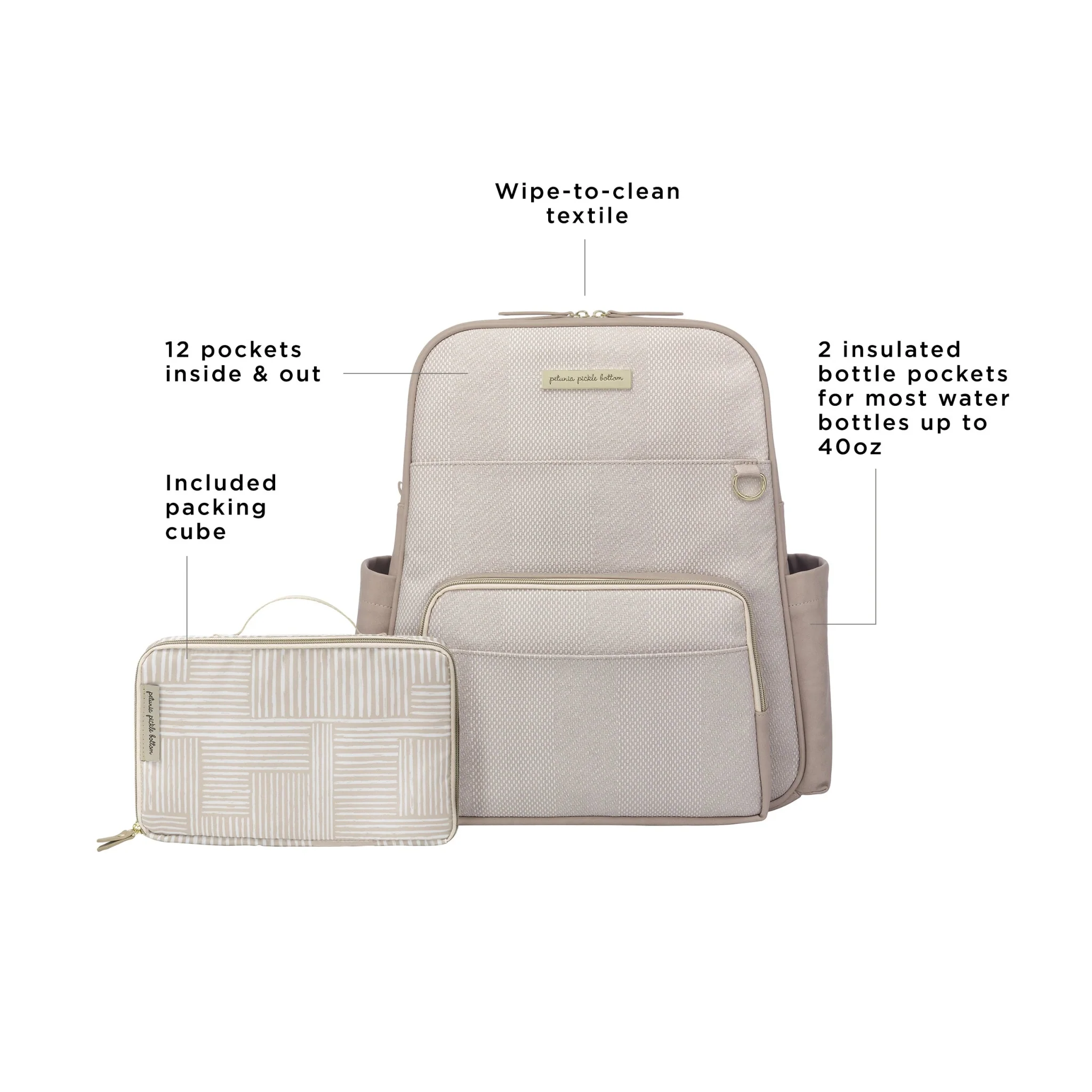Sync Backpack in Grey Matte Cable Stitch - Image 3
