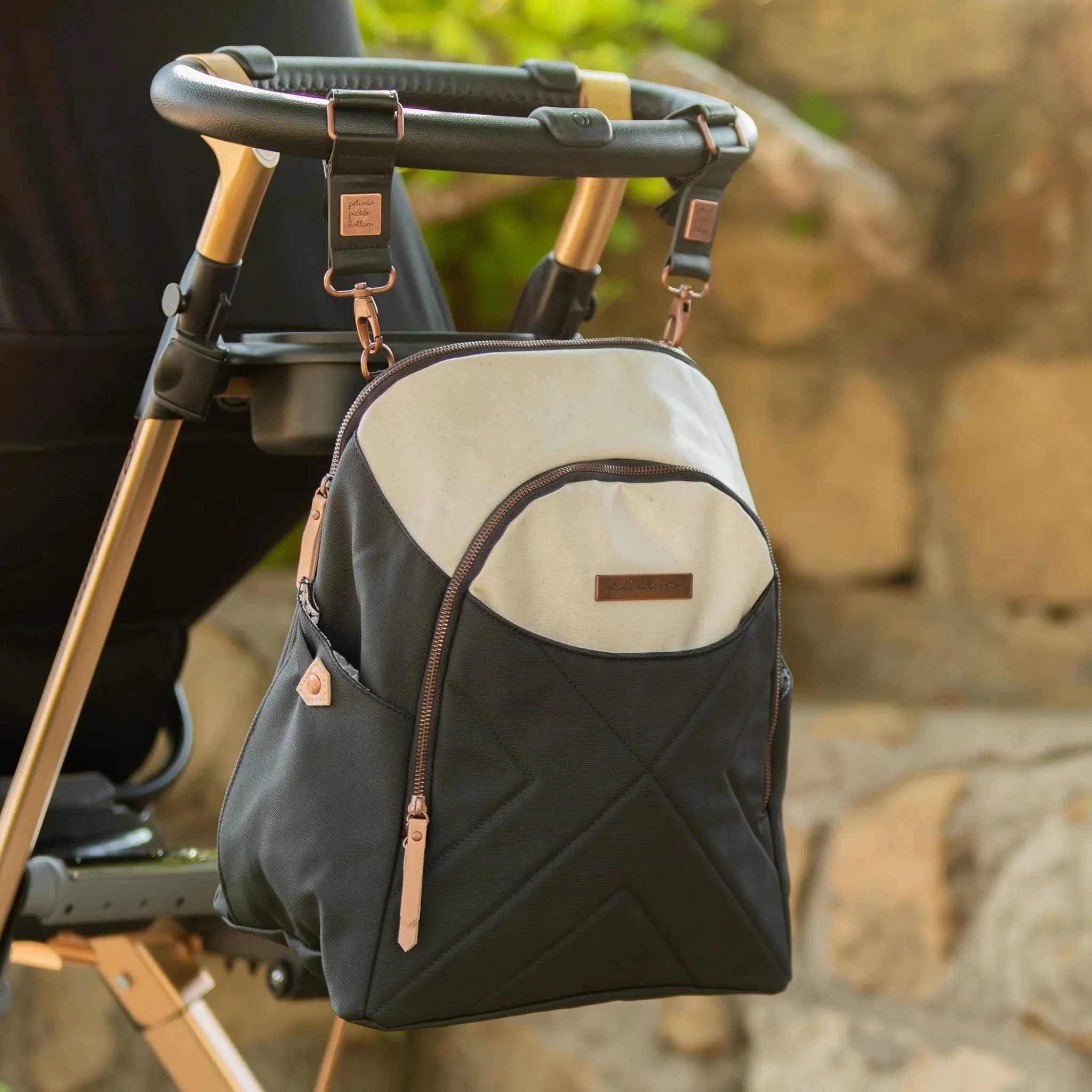 Tempo Backpack in Brioche, Tandem Tote, Deluxe Kit & Stroller Clips Bundle - Image 9